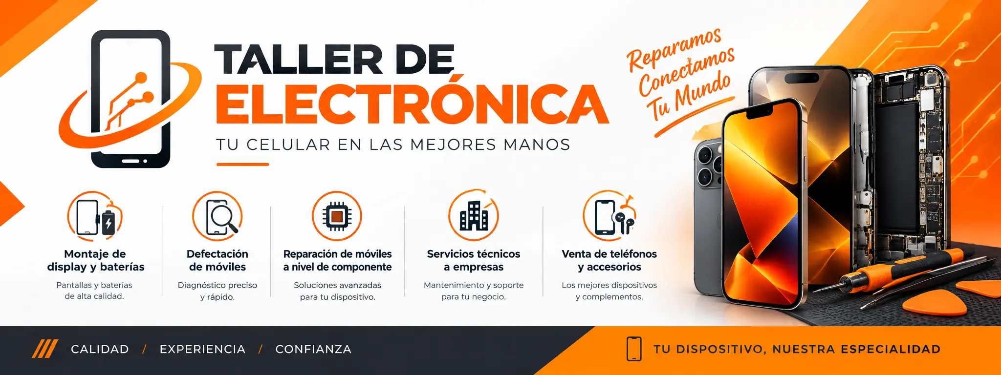 NGVega S.U.R.L — Taller de electrónica en Santiago de Cuba. Reparación de celulares: pantallas, baterías, software y recuperación por humedad.